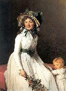 Portrait of Madame Emilie Seriziat and her Son, Jacques-Louis David
